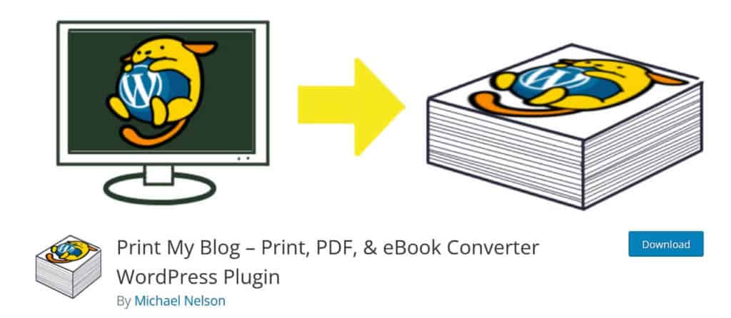 print my blog wordpress plugin