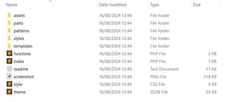 Extendable theme file structure